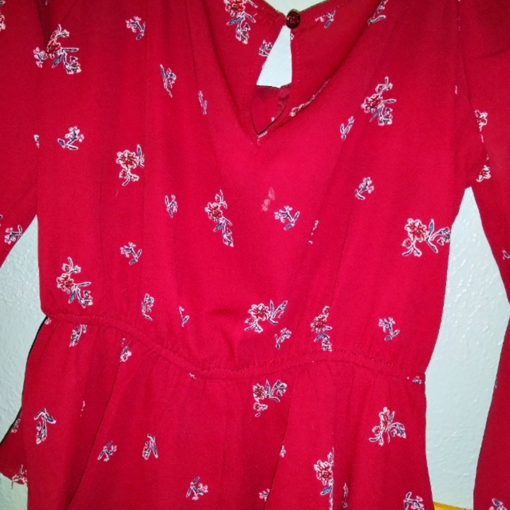 Mi ami red floral shirt .